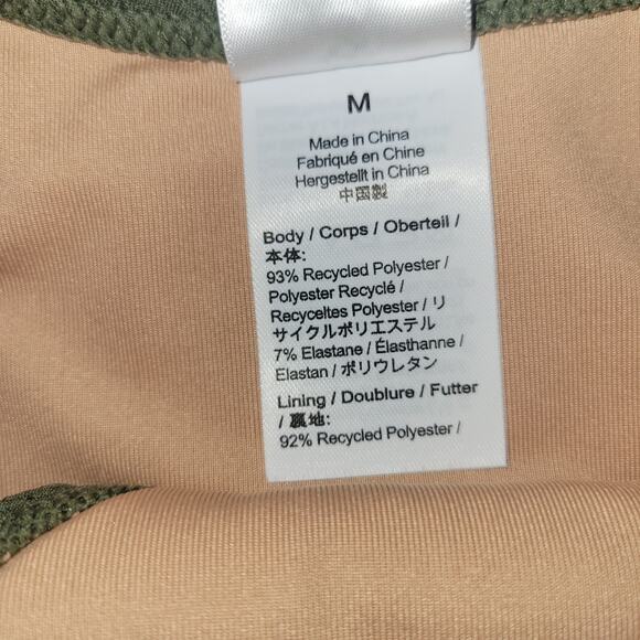 J Crew Bikini Bottom Textured curved-waist cheeky Size Medium Green BC050 - Picture 5 of 7